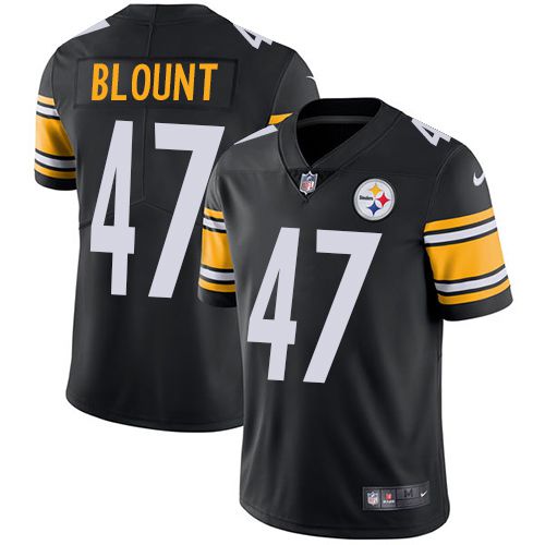 Men Pittsburgh Steelers #47 Blount Nike Black Limited NFL Jersey->pittsburgh steelers->NFL Jersey